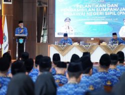 Perdana di Sumbagsel, Bupati Panca Lantik 122 ASN di KPT Tanjung Senai untuk Perkuat Pelayanan Publik