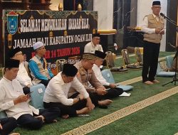 218 Calon Haji Ogan Ilir Resmi Diberangkatkan ke Asrama Haji Palembang
