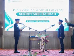 Bupati Panca Wijaya Akbar Tegaskan Peran Strategis Sekda Saat Melantik Dicky Syailendra di Tanjung Senai