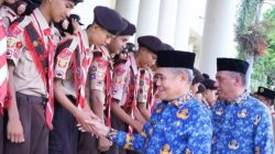 Menuju Jamda Sumsel IX 2026, Pramuka Ogan Ilir Resmi Dilepas dari Halaman Kantor Bupati