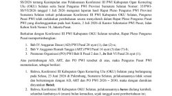 Terbukti Langgar AD/ART, PWI Pusat Resmi Batalkan Hasil Konferkap PWI OKU Selatan