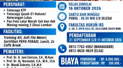 Fakultas Hukum IRS–PERADI Buka PKPA Angkatan II Tahun 2026, Pendaftaran hingga 11 Oktober