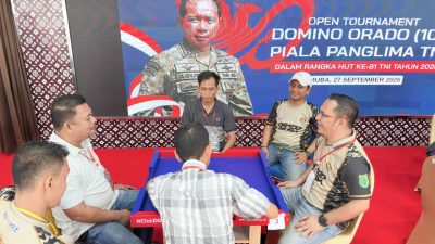 HUT TNI ke-81 Makin Meriah, Turnamen Orado Digelar Serentak di Pendopoan Griya Bumi Serasan Sekate